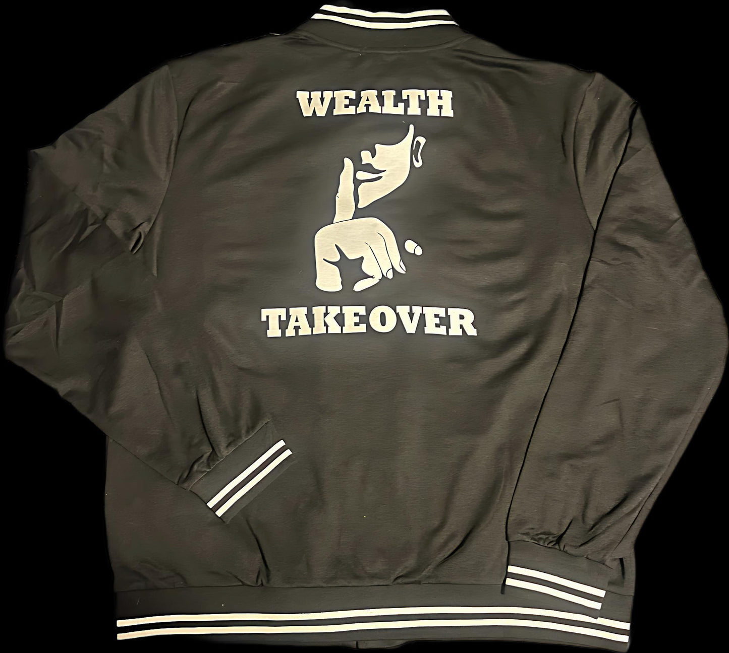 SHHH Wealth Takeover Letterman Jacket